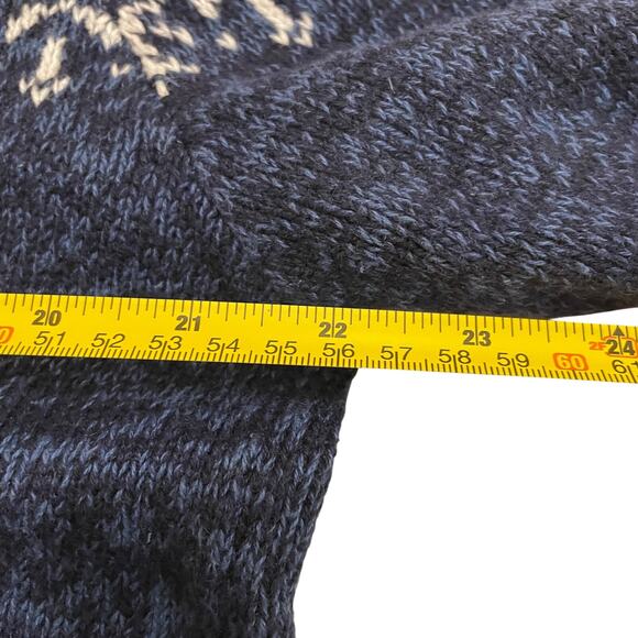 Heirloom Collectibles L Polar Bear Zip Sweater | Embroidered Snowflakes Holiday - Picture 8 of 10